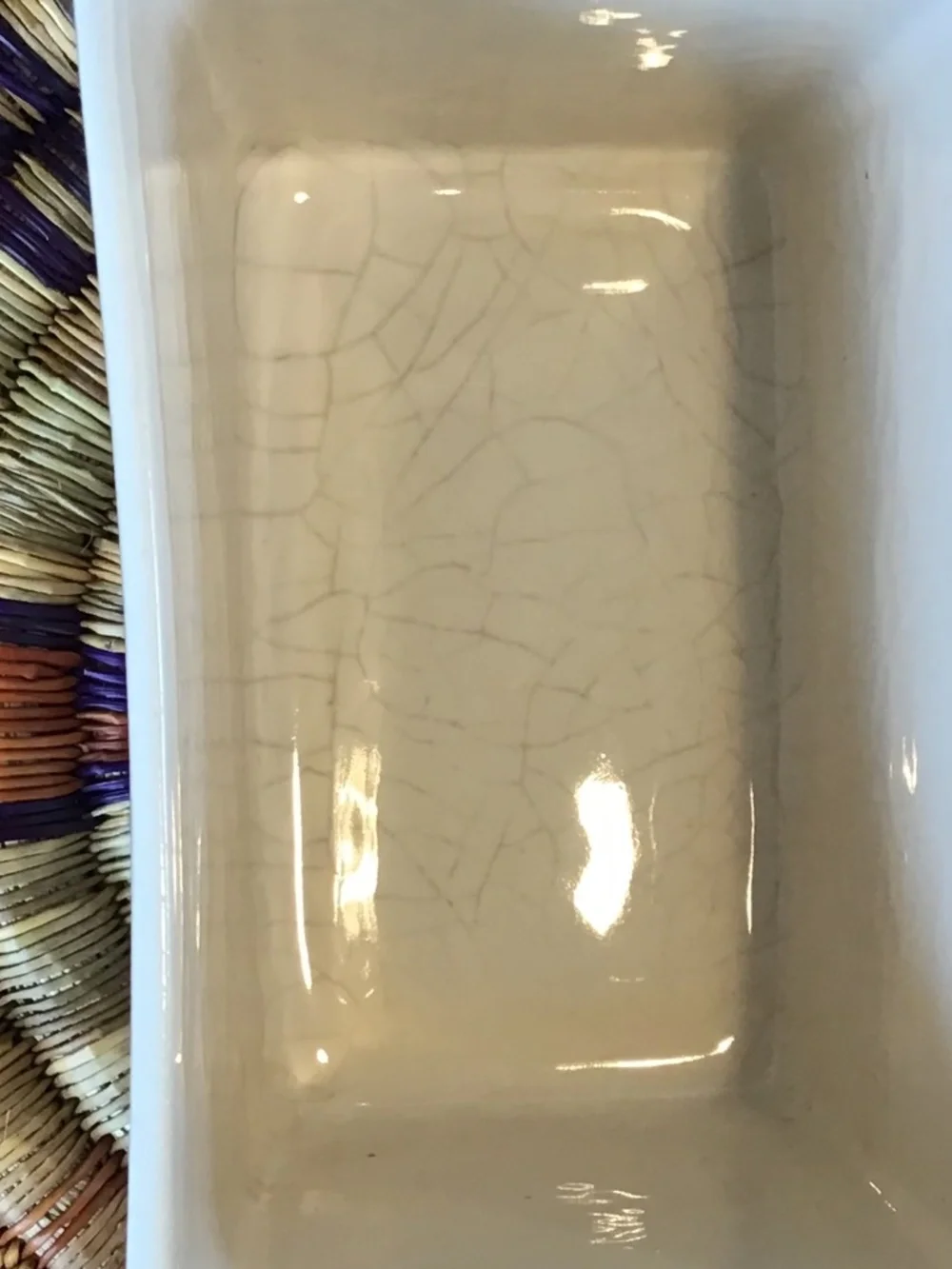 Vintage McCoy Pottery Rectangular Pillow Planter Vase USA MCM White
